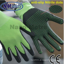 Luvas de nitrilo espuma NMsafety pontilhadas en388 4121